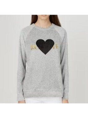 Rodarte "Rohearte" Velour Heart Sweatshirt